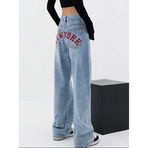 NVFelix Women's High Rise Straight Leg Jeans Size Small